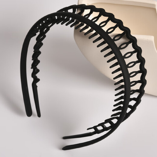 Piaoao hairband light luxury women's style 2025 new face wash special hairpin big head circumference broken hair arrangement hair bun does not tie the hair hole black twist + black waves