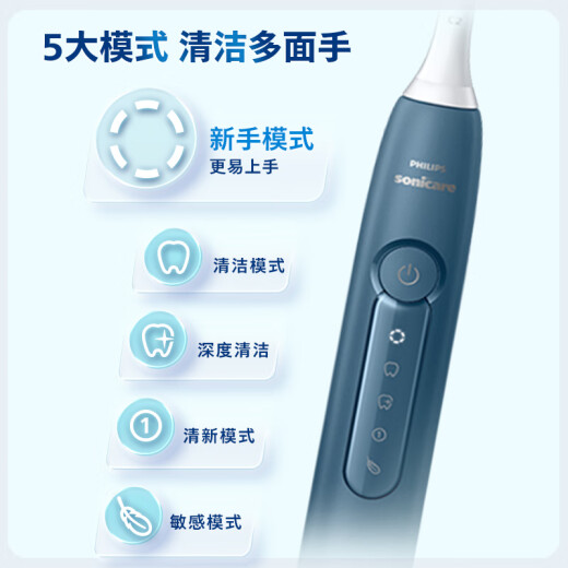Philips (PHILIPS) [Xiao Zhan recommends] Electric toothbrush Diamond 3 Series Adult couples for boys/girlfriends Birthday gift Micro-soaked water flow HX5171/04 Light pink