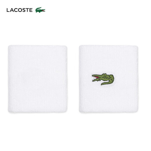 
LACOSTE French crocodile men and women same fashion solid color logo printed sports wrist guards RL9272 001_White