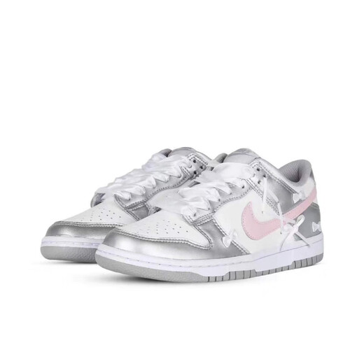 
Nike sneakers custom Dunk ballet girls couple limited ribbon silver powder women's shoes DH9765-001 (Team368-female ballet few 35.5 Official identification One fake one and three compensation