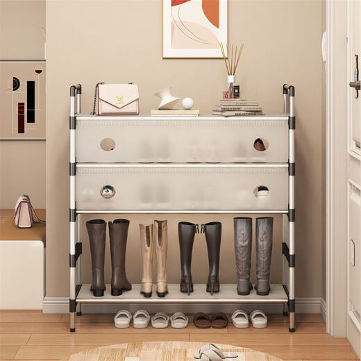 Household shoe rack dust-proof multi-layer home entrance dormitory corridor aisle rental house storage simple cabinet PP dust-proof shoe rack 7 layers 63 long white