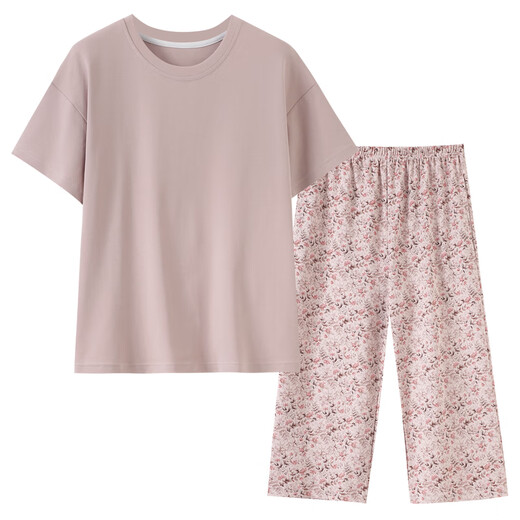 
Modal cotton pajamas for women in summer 2025 new short-sleeved thin middle-aged mother large-size summer ice silk home clothes for women DM13803 3XL (180): Recommended 160-180Jin [Jin equals 0.5 kg] to wear [