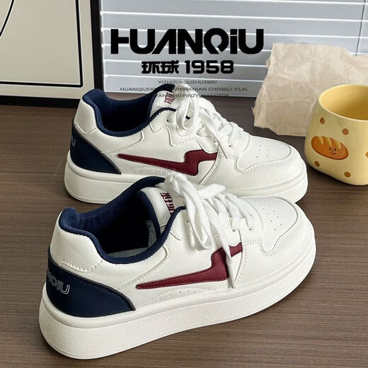 Global super hot ins lightning white shoes thick sole heightening sneakers for women 2025 new autumn breathable comfortable lightweight shoes