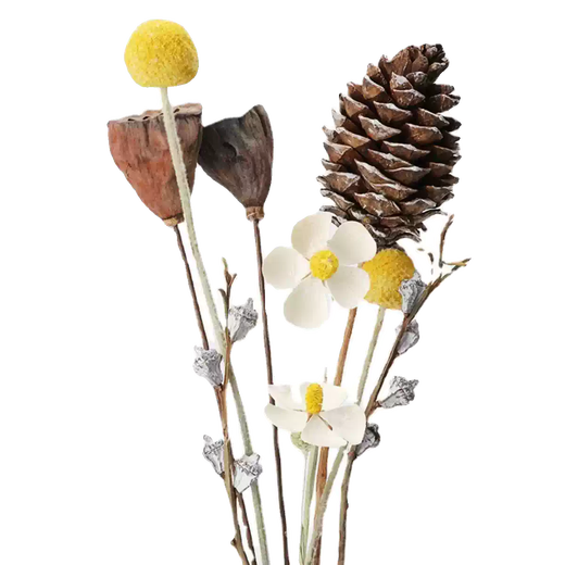 Dried flower bouquets, immortal flowers, diy flower materials, living room home flower arrangements, wheat ears, roses, gypsophila, eucalyptus leaves, mango leaves