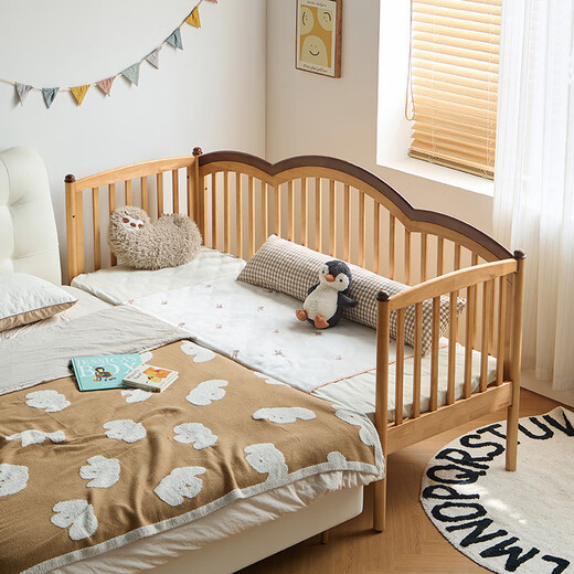 Lin's home baby solid wood spliced bed widening artifact 0.6m bedside children's bed LH271A2