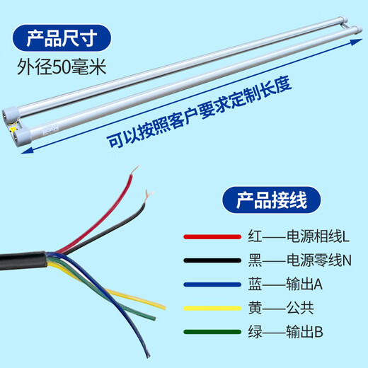 Infrared centering tube high-precision centering device photoelectric fabric textile centering controller centering rod complete set of centering tube 2.2-2.5 meters