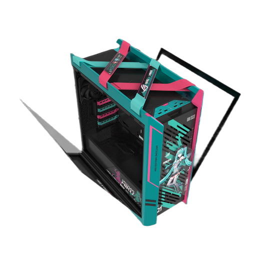 ASUS ROG Hatsune Family Bucket AMD R7 9800X3D Yagami RTX5080 RO Hime x Hatsune Miku Edition Sun God Assembled Computer Desktop Complete Computer Host Configuration Three R7 9800X3D/5080 Hatsune Co-branded Model