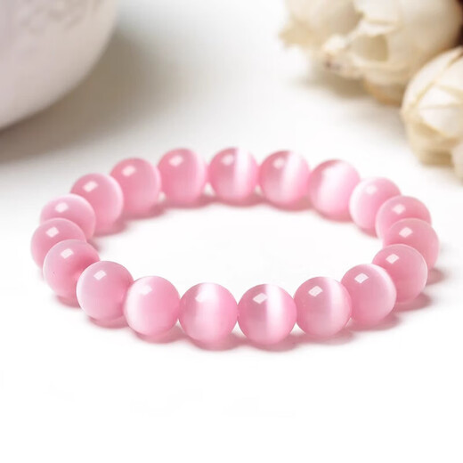 MHFDO old phoenix quality OIDSG cat's eye candy color cat's eye bracelet crystal bracelet summer women's bracelet fine white cat's eye stone about 10 mm 20 beads