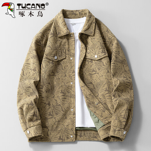 Woodpecker (TUCANO) coat men's autumn and winter work jacket men's loose casual lapel high-end clothes men's black XL