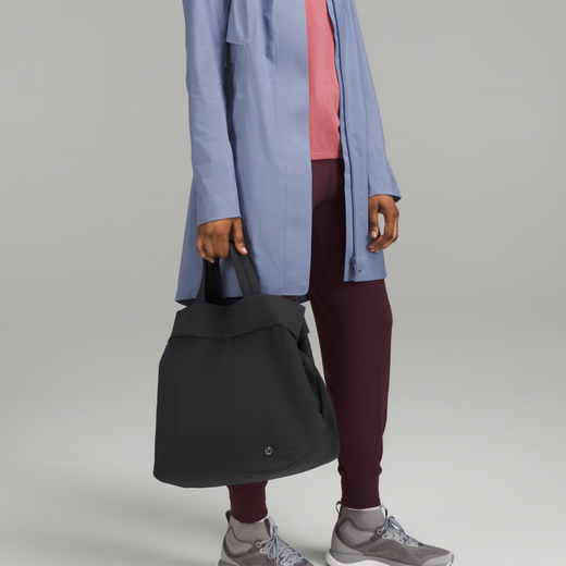 lululemonOnMyLevel休闲百搭19L尼龙单肩斜挎手提包常规女款黑色 黑色