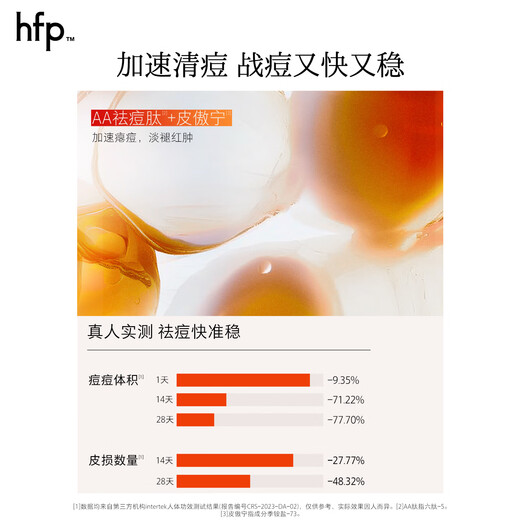 hfp祛痘精华液30ml修护美白淡印寡肽原液控油补水祛粉刺闭口护肤男女