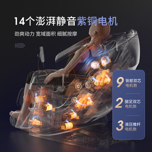 宫和【2025新品6218D】双机芯家用按摩椅太空舱富士白全身按摩智能多功能电动全自动按摩椅送父母礼物 双机芯6218D米白色