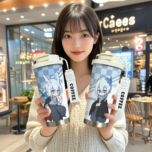 Chengliu Light Meets Sky Peripheral Thermos Cup White Bird Shota Bookworm Wizard High-Precision Cartoon Large Capacity Girl Water Cup KFB3892