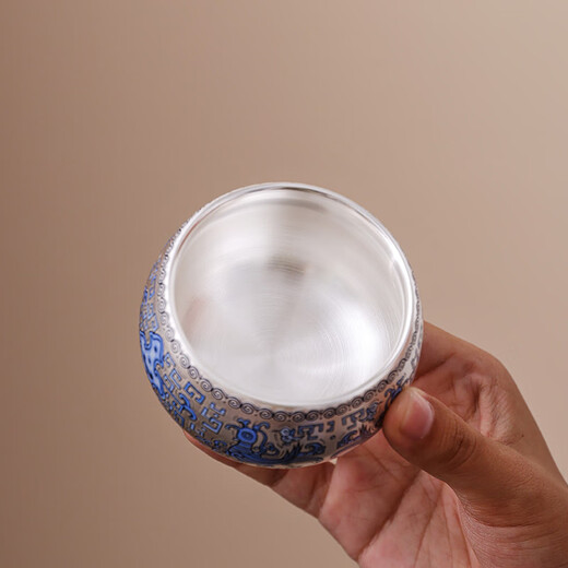 Haofeng 999 sterling silver teapot teacup master cup 2025 new complete tea set set tea set gift