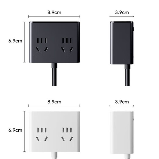 JD Logistics Echte N6-Desktop-Ladestation, Steckerleiste, USB-Buchse, Steckerleiste, Multi-Port-Schnellladegerät, Multifunktions-Steckdosenleiste, tragbare Zauberbox, reinweiß, 4 Steckdosen, gewöhnlich, kein Schalter, 1,8 Meter