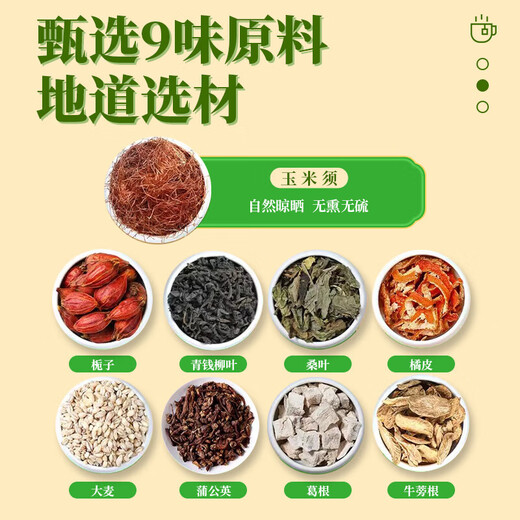 同仁堂青钱柳玉米须桑叶茶葛根三绛降非高橘皮脂糖降尿血酸降压养生茶 3盒装【96包】周期装