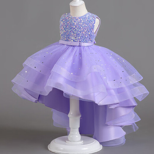 Vestido de cola hinchado de verano de la princesa Yu Yu 3-14 años
