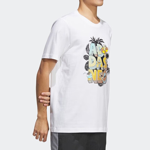 阿迪达斯（adidas）官方短袖男装女装新款健身跑步透气运动服情侣款舒适休闲圆领t恤 IP3884 XS