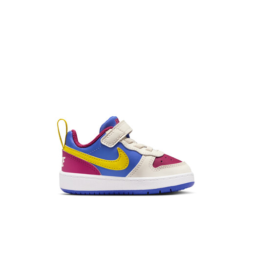 Nike Cool Pineapple Baby Low-top Flat Sneakers Velcro Winter Boys and Girls NIKE COURT IM2183 633 Beet Red/Bright Yellow/Pearl Gray/Comet Blue 23.5