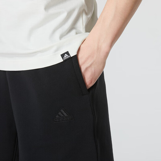 阿迪达斯 （adidas）棉质短裤男夏季运动裤宽松透气针织休闲五分裤IC9756 HC3477/专柜假一赔十 S 120-135斤