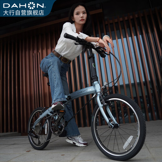 Bicicleta plegable Dahon P10 Aleación de aluminio de 20 pulgadas Conjutor de aluminio Adult V-Brake PAA003 Matte Gris azul