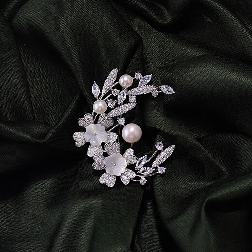 Xiaomi Star Laurel Goddess Brooch Elegant Temperament Pin Pearl Chic Cherry Blossom Accessories Jacket Coat Neck Decoration Laurel Gold