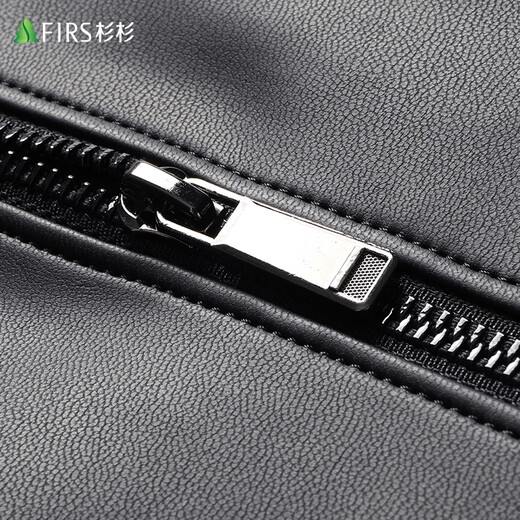 Shanshan Leather Men's Autumn and Winter New Business Casual Stand Collar Young and Middle-aged Handsome Style Motorcycle Leather Jacket Men's Clothing