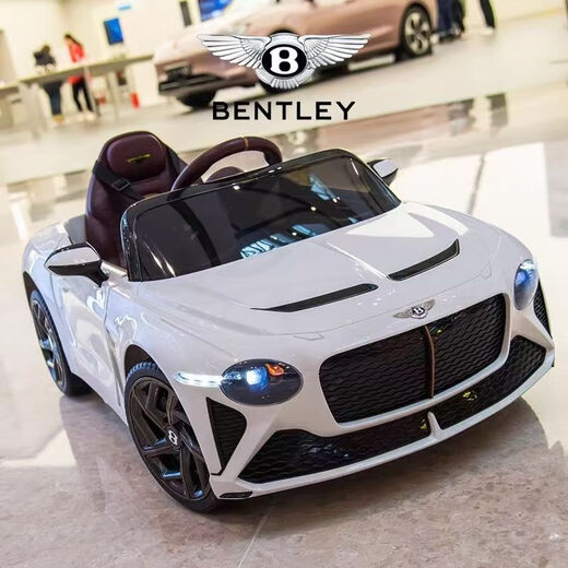 Bentley Bentley children's electric car four-wheel drive car for men and women with remote control toy car that can sit in white = four-wheel drive + remote control + self-driving + swing + music + four-wheel drive