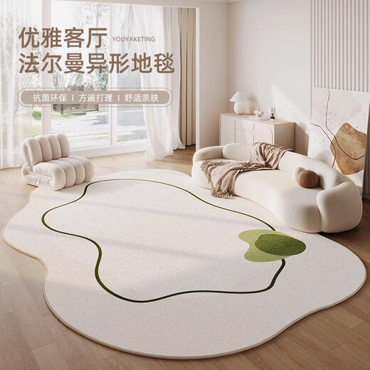 客厅地毯不规则异形沙发茶几毯子感卧室床边毯免打理加厚地垫 韵久-12621水晶绒 300*400cm