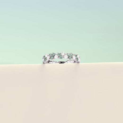 APM Monaco light green wheat ear girl ring jewelry gift for girlfriend, best friend couple ring goddess gift light green water drop ring 054