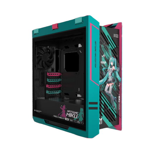 ASUS ROG Hatsune Family Bucket AMD R7 9800X3D Yagami RTX5080 RO Hime x Hatsune Miku Edition Sun God Assembled Computer Desktop Complete Computer Host Configuration Three R7 9800X3D/5080 Hatsune Co-branded Model