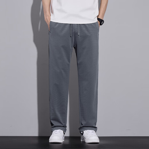 Pierre Cardin Herren Sommer Dünne Hosen Eis Seide Cool Casual Hosen für Jungen Schnelltrocknen Sport lange Männer Neue drapierte gerade leghosen 6625 schwarzer xl [Empfohlen 125-145jin [Jin gleich 0,5 kg]]