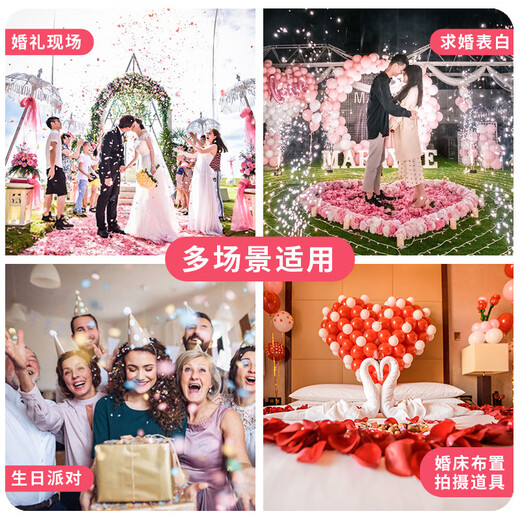 Sweet Spot Simulated Rose Petals 1000 Pieces Wedding Confession Decoration Hand Sprinkled Flower Proposal Making Romantic Wedding Room Decoration Supplies