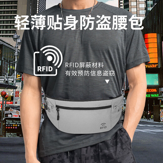 Tactical Bird RFID丨Travel abroad personal anti-theft waist bag European travel invisible shoulder bag light and thin mobile phone key