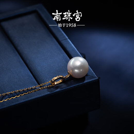 Nanzhu Palace New Year of the Snake 925 silver buckle freshwater pearl pendant single pendant 925 silver freshwater pearl pendant 10.0-11.0mm