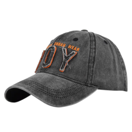 Junge Junge grenzüberschreiterer Junge bestickter Baseballmütze Wäsche dreidimensional gestickte Baseballkappe Retro Hut Sonnenhut Frauenhut 11301-1 Schwarz einstellbar