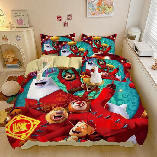 Disney (Disney) All-Cotton-Cartoon-Bär-Spuk-Drei-teiliger Studentenwohnhauses