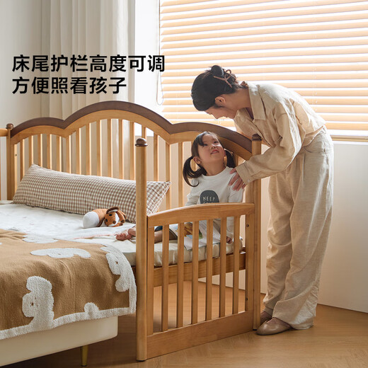 Lin's home baby solid wood spliced bed widening artifact 0.6m bedside children's bed LH271A2