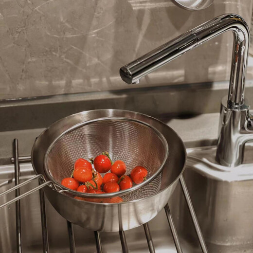 Carole 316 stainless steel basin salad basin home kitchen thickened large cooking food grade egg and noodle fruit baking 316L Cooking -17CM