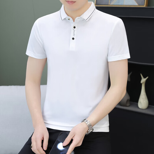 森马（Semir）商场同款男装冰丝无痕短袖t恤男士夏季2025新款潮流百搭高端商务p 军绿色QY728 M 100-120斤