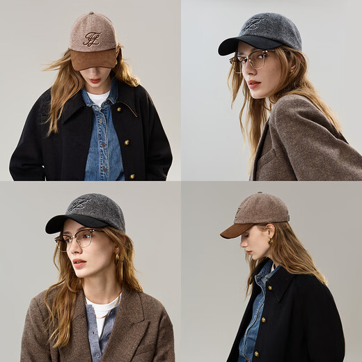 ELLE Wool Duck Hat Women's Autumn and Winter Fashionable Versatile Sunscreen Showing Face Small Sunshade Baseball Cap