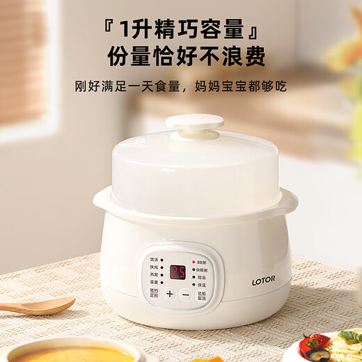 LOTOR multi-function electric stew pot, household water-proof stew pot, small capacity soup pot, bird's nest stew pot, stew pot, baby porridge artifact DDZ-9B basic model