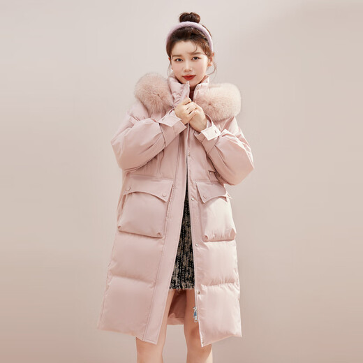 Flying in the snow Cheng Yi recommends the new autumn and winter fox large fur collar versatile warm fashion versatile windproof multi-color down jacket