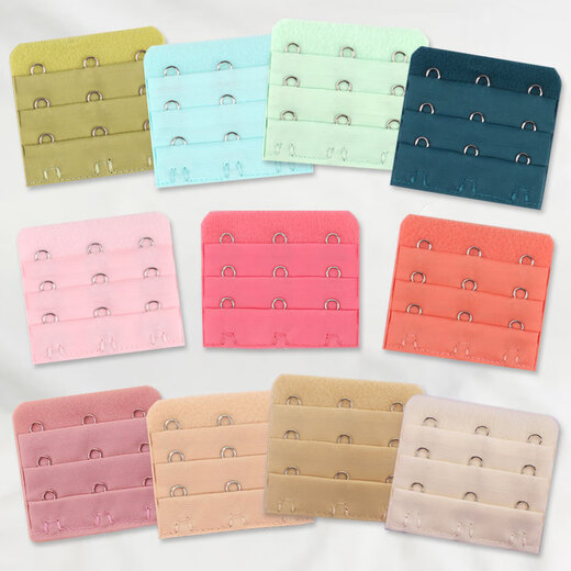 Large three-breasted extended underwear button 1.9 cm adjustable 3-row bra extends women's width 5.5cm back buckle light skin color
