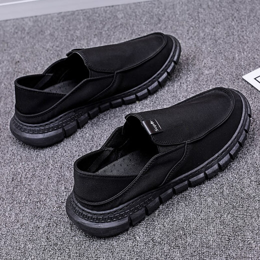 Specht alter Peking -Stoffschuhe Herren Sommer Trendy vielseitige Leinwandschuhe Herren faule lässige Schuhe atmungsaktive trendige Schuhe YS9901 Green 39