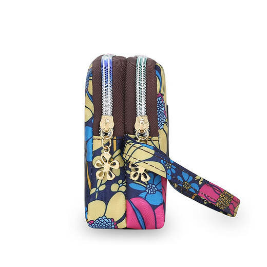 
PSVORT cross-border fashion zipper long wallet key bag hand-held fabric coin wallet mobile phone bag manufacturer Y5516 purple without specifications