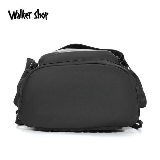 Walker Shop双肩包男士2025新款潮流商务电脑包时尚休闲学生书包大容量旅行包 黑色
