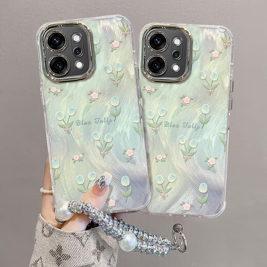 壳韵赵露思同款满屏郁金香适用OPPOReno14Pro手机壳新款reno14保护套小众高级感reno13pro镜头全包女款 羽纱郁金香(自带镜头膜) OPPOReno14