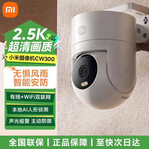 小米室外摄像头CW300户外家用监控器远程360度无死角带全彩夜视400万像素2.5K画质防尘防水 双向语音 CW300/5%用户选购