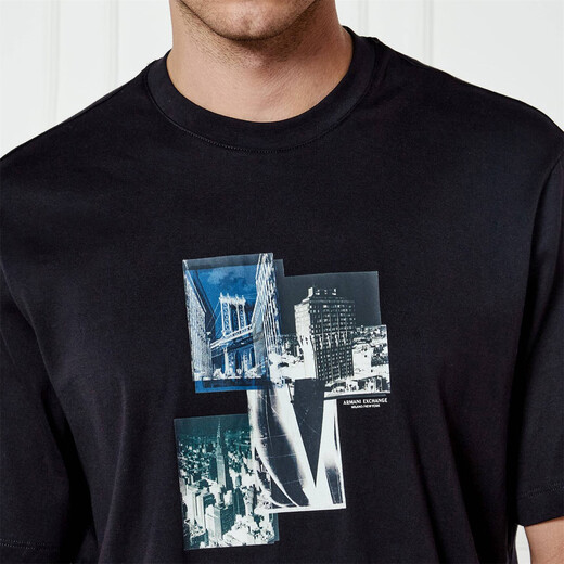 
ARMANI/AX Men's Fashionable Casual Round Neck Short Sleeve T-shirt XM000269 AF12112 White U0009 M